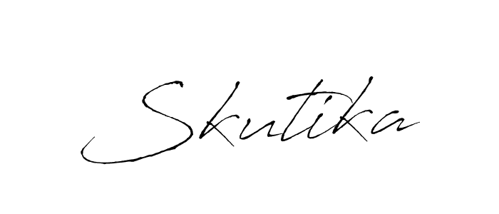 Once you've used our free online signature maker to create your best signature Antro_Vectra style, it's time to enjoy all of the benefits that Skutika name signing documents. Skutika signature style 6 images and pictures png