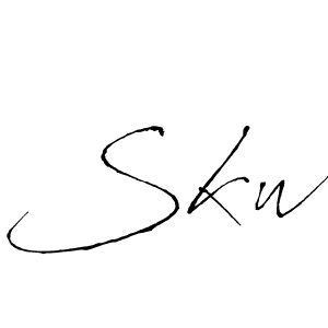 Skw stylish signature style. Best Handwritten Sign (Antro_Vectra) for my name. Handwritten Signature Collection Ideas for my name Skw. Skw signature style 6 images and pictures png