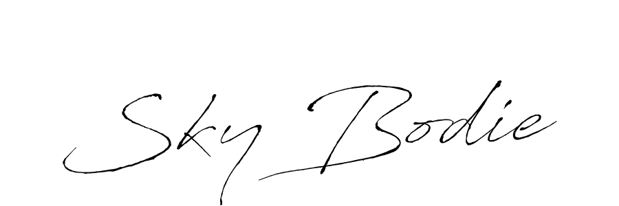 How to make Sky Bodie name signature. Use Antro_Vectra style for creating short signs online. This is the latest handwritten sign. Sky Bodie signature style 6 images and pictures png