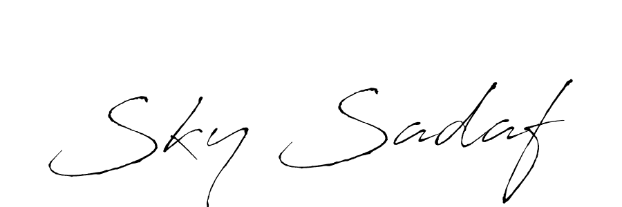 Make a beautiful signature design for name Sky Sadaf. With this signature (Antro_Vectra) style, you can create a handwritten signature for free. Sky Sadaf signature style 6 images and pictures png