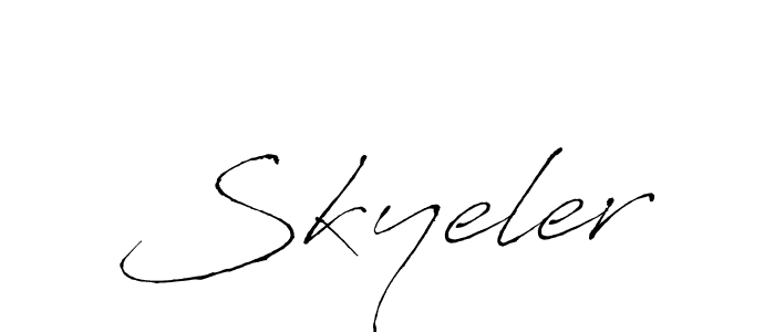 Design your own signature with our free online signature maker. With this signature software, you can create a handwritten (Antro_Vectra) signature for name Skyeler. Skyeler signature style 6 images and pictures png