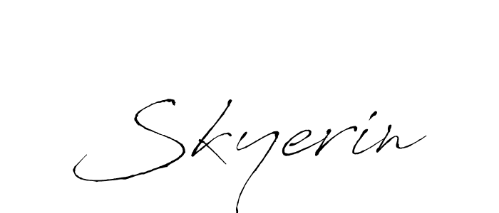 Skyerin stylish signature style. Best Handwritten Sign (Antro_Vectra) for my name. Handwritten Signature Collection Ideas for my name Skyerin. Skyerin signature style 6 images and pictures png