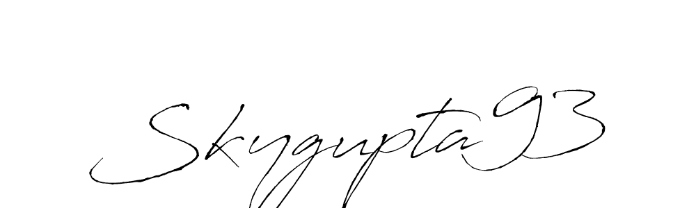 How to make Skygupta93 signature? Antro_Vectra is a professional autograph style. Create handwritten signature for Skygupta93 name. Skygupta93 signature style 6 images and pictures png