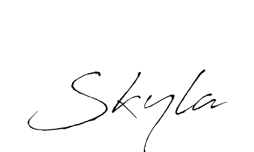 Make a beautiful signature design for name Skyla. Use this online signature maker to create a handwritten signature for free. Skyla signature style 6 images and pictures png