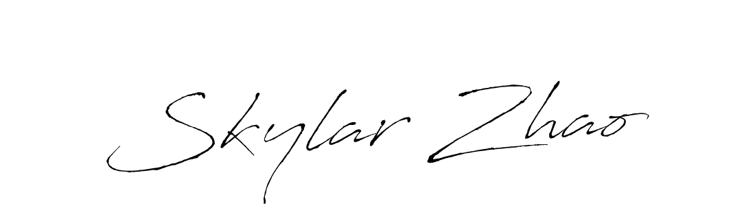 Create a beautiful signature design for name Skylar Zhao. With this signature (Antro_Vectra) fonts, you can make a handwritten signature for free. Skylar Zhao signature style 6 images and pictures png