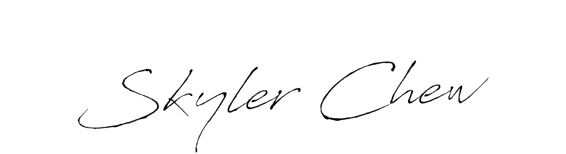 Make a beautiful signature design for name Skyler Chew. With this signature (Antro_Vectra) style, you can create a handwritten signature for free. Skyler Chew signature style 6 images and pictures png