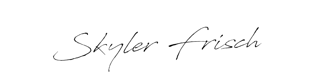 Design your own signature with our free online signature maker. With this signature software, you can create a handwritten (Antro_Vectra) signature for name Skyler Frisch. Skyler Frisch signature style 6 images and pictures png