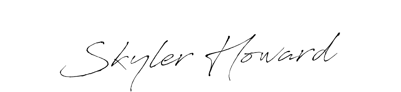 Design your own signature with our free online signature maker. With this signature software, you can create a handwritten (Antro_Vectra) signature for name Skyler Howard. Skyler Howard signature style 6 images and pictures png