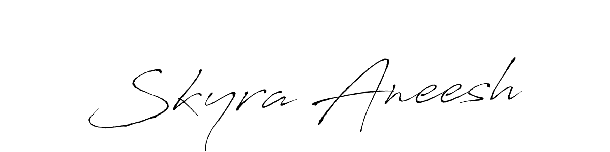 if you are searching for the best signature style for your name Skyra Aneesh. so please give up your signature search. here we have designed multiple signature styles  using Antro_Vectra. Skyra Aneesh signature style 6 images and pictures png