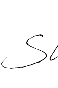 Create a beautiful signature design for name Sl. With this signature (Antro_Vectra) fonts, you can make a handwritten signature for free. Sl signature style 6 images and pictures png
