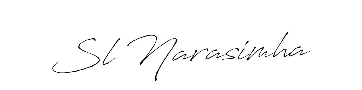 Sl Narasimha stylish signature style. Best Handwritten Sign (Antro_Vectra) for my name. Handwritten Signature Collection Ideas for my name Sl Narasimha. Sl Narasimha signature style 6 images and pictures png