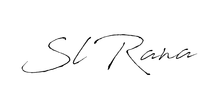Sl Rana stylish signature style. Best Handwritten Sign (Antro_Vectra) for my name. Handwritten Signature Collection Ideas for my name Sl Rana. Sl Rana signature style 6 images and pictures png