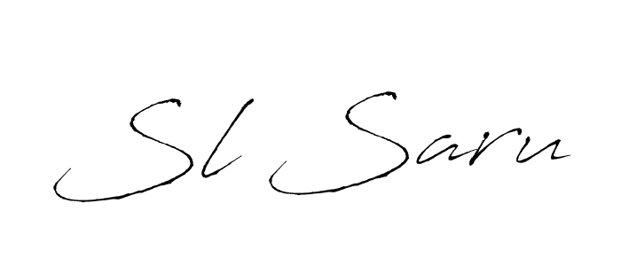 How to make Sl Saru signature? Antro_Vectra is a professional autograph style. Create handwritten signature for Sl Saru name. Sl Saru signature style 6 images and pictures png