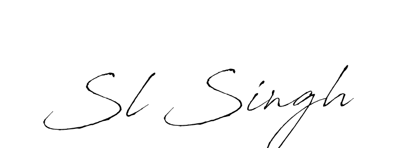 Make a beautiful signature design for name Sl Singh. With this signature (Antro_Vectra) style, you can create a handwritten signature for free. Sl Singh signature style 6 images and pictures png