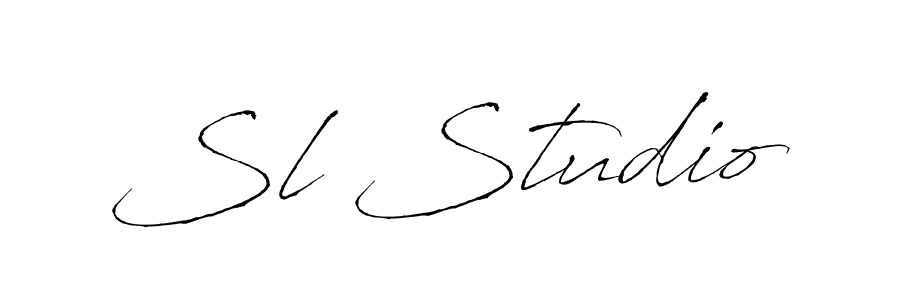 Make a beautiful signature design for name Sl Studio. With this signature (Antro_Vectra) style, you can create a handwritten signature for free. Sl Studio signature style 6 images and pictures png