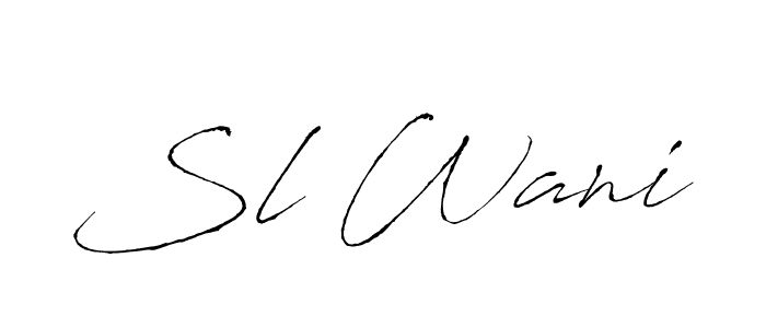 Create a beautiful signature design for name Sl Wani. With this signature (Antro_Vectra) fonts, you can make a handwritten signature for free. Sl Wani signature style 6 images and pictures png