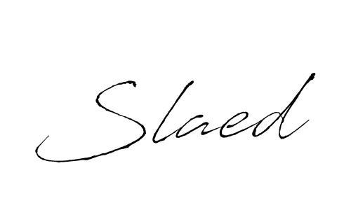 Use a signature maker to create a handwritten signature online. With this signature software, you can design (Antro_Vectra) your own signature for name Slaed. Slaed signature style 6 images and pictures png