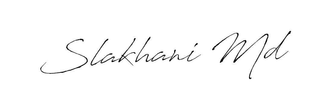 Design your own signature with our free online signature maker. With this signature software, you can create a handwritten (Antro_Vectra) signature for name Slakhani Md. Slakhani Md signature style 6 images and pictures png