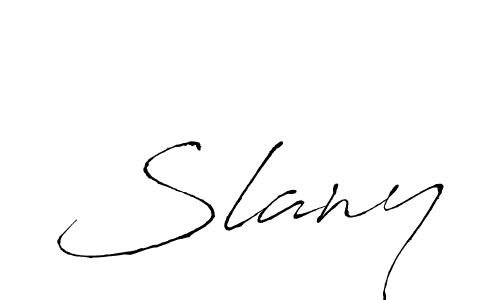 How to make Slany name signature. Use Antro_Vectra style for creating short signs online. This is the latest handwritten sign. Slany signature style 6 images and pictures png