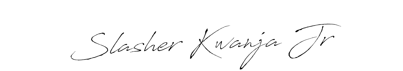 It looks lik you need a new signature style for name Slasher Kwanja Jr. Design unique handwritten (Antro_Vectra) signature with our free signature maker in just a few clicks. Slasher Kwanja Jr signature style 6 images and pictures png
