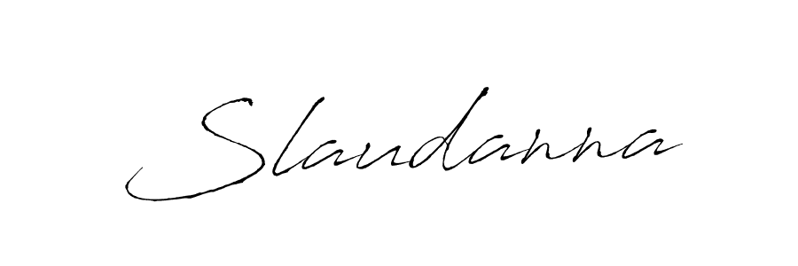 How to make Slaudanna name signature. Use Antro_Vectra style for creating short signs online. This is the latest handwritten sign. Slaudanna signature style 6 images and pictures png