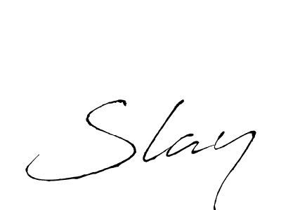 Make a beautiful signature design for name Slay. With this signature (Antro_Vectra) style, you can create a handwritten signature for free. Slay signature style 6 images and pictures png