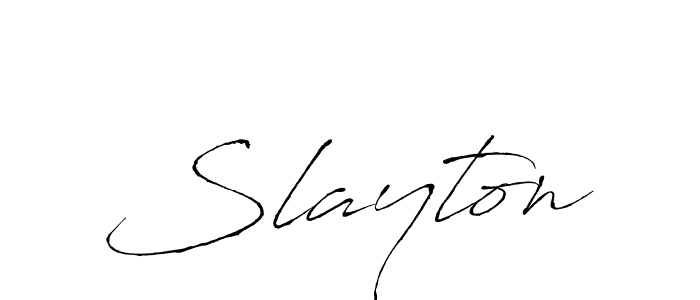 Make a beautiful signature design for name Slayton. With this signature (Antro_Vectra) style, you can create a handwritten signature for free. Slayton signature style 6 images and pictures png