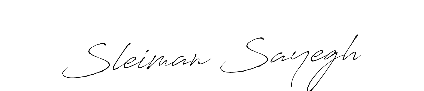 How to make Sleiman Sayegh name signature. Use Antro_Vectra style for creating short signs online. This is the latest handwritten sign. Sleiman Sayegh signature style 6 images and pictures png