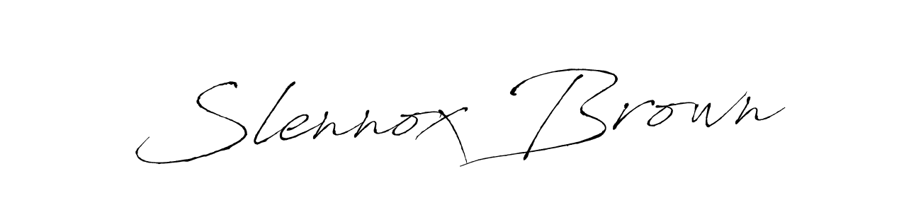 How to make Slennox Brown name signature. Use Antro_Vectra style for creating short signs online. This is the latest handwritten sign. Slennox Brown signature style 6 images and pictures png