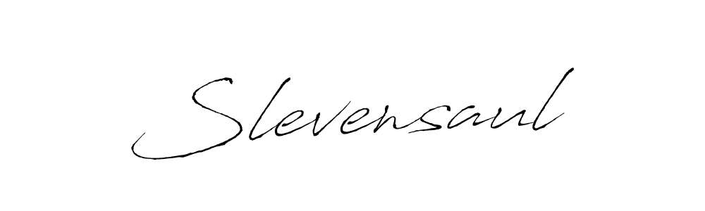 Use a signature maker to create a handwritten signature online. With this signature software, you can design (Antro_Vectra) your own signature for name Slevensaul. Slevensaul signature style 6 images and pictures png