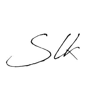 How to make Slk name signature. Use Antro_Vectra style for creating short signs online. This is the latest handwritten sign. Slk signature style 6 images and pictures png