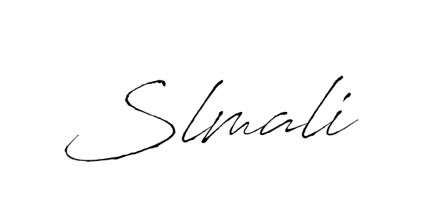 Make a beautiful signature design for name Slmali. With this signature (Antro_Vectra) style, you can create a handwritten signature for free. Slmali signature style 6 images and pictures png