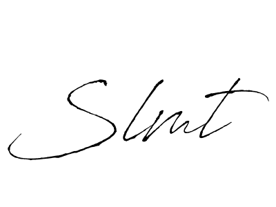 How to make Slmt name signature. Use Antro_Vectra style for creating short signs online. This is the latest handwritten sign. Slmt signature style 6 images and pictures png