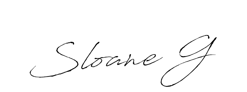 Make a beautiful signature design for name Sloane G. With this signature (Antro_Vectra) style, you can create a handwritten signature for free. Sloane G signature style 6 images and pictures png