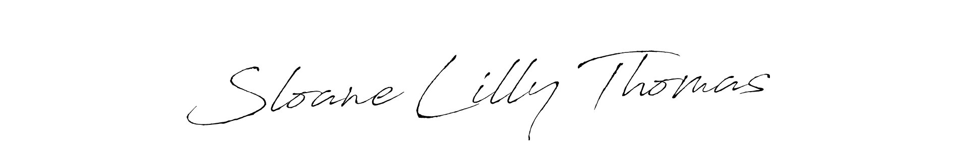 You should practise on your own different ways (Antro_Vectra) to write your name (Sloane Lilly Thomas) in signature. don't let someone else do it for you. Sloane Lilly Thomas signature style 6 images and pictures png