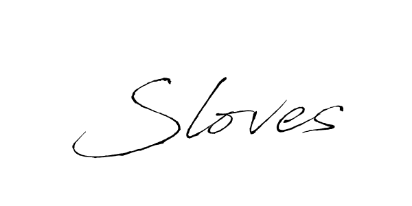 Also we have Sloves name is the best signature style. Create professional handwritten signature collection using Antro_Vectra autograph style. Sloves signature style 6 images and pictures png
