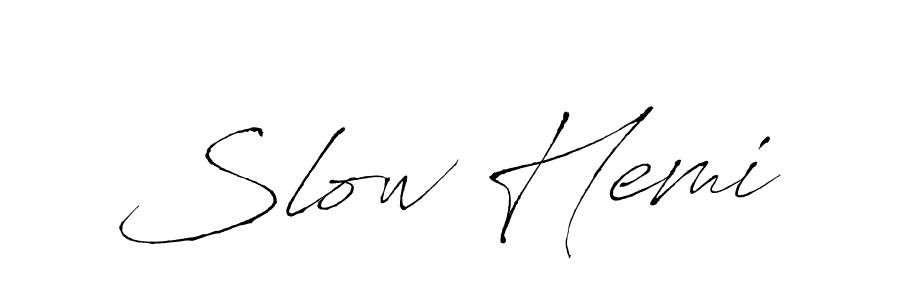 Make a beautiful signature design for name Slow Hemi. With this signature (Antro_Vectra) style, you can create a handwritten signature for free. Slow Hemi signature style 6 images and pictures png