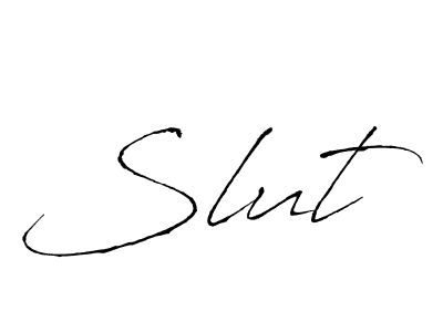 How to make Slut name signature. Use Antro_Vectra style for creating short signs online. This is the latest handwritten sign. Slut signature style 6 images and pictures png