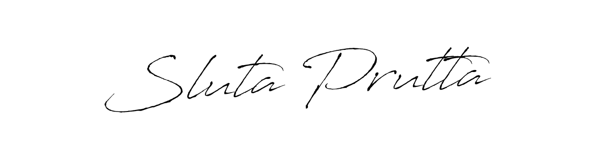 Also You can easily find your signature by using the search form. We will create Sluta Prutta name handwritten signature images for you free of cost using Antro_Vectra sign style. Sluta Prutta signature style 6 images and pictures png