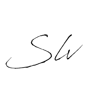 How to make Slv name signature. Use Antro_Vectra style for creating short signs online. This is the latest handwritten sign. Slv signature style 6 images and pictures png