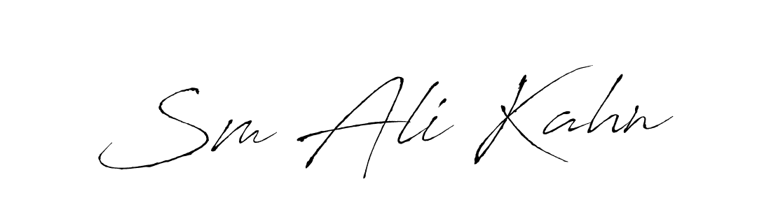 Design your own signature with our free online signature maker. With this signature software, you can create a handwritten (Antro_Vectra) signature for name Sm Ali Kahn. Sm Ali Kahn signature style 6 images and pictures png