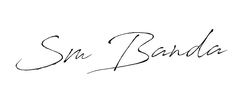 How to make Sm Banda signature? Antro_Vectra is a professional autograph style. Create handwritten signature for Sm Banda name. Sm Banda signature style 6 images and pictures png