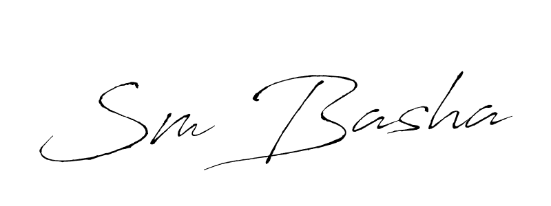 Make a beautiful signature design for name Sm Basha. With this signature (Antro_Vectra) style, you can create a handwritten signature for free. Sm Basha signature style 6 images and pictures png