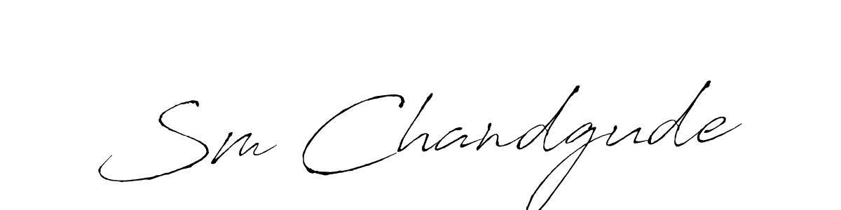 Sm Chandgude stylish signature style. Best Handwritten Sign (Antro_Vectra) for my name. Handwritten Signature Collection Ideas for my name Sm Chandgude. Sm Chandgude signature style 6 images and pictures png
