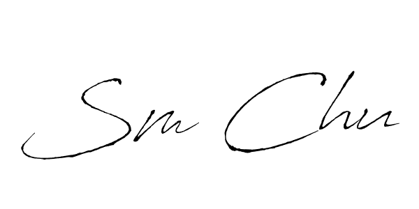 Sm Chu stylish signature style. Best Handwritten Sign (Antro_Vectra) for my name. Handwritten Signature Collection Ideas for my name Sm Chu. Sm Chu signature style 6 images and pictures png