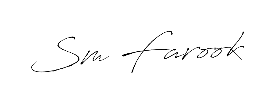 Sm Farook stylish signature style. Best Handwritten Sign (Antro_Vectra) for my name. Handwritten Signature Collection Ideas for my name Sm Farook. Sm Farook signature style 6 images and pictures png