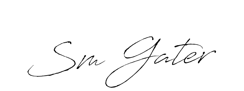 Design your own signature with our free online signature maker. With this signature software, you can create a handwritten (Antro_Vectra) signature for name Sm Gater. Sm Gater signature style 6 images and pictures png