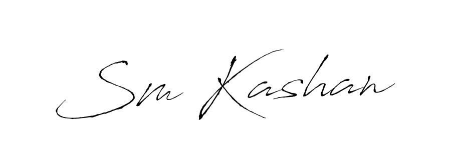 Sm Kashan stylish signature style. Best Handwritten Sign (Antro_Vectra) for my name. Handwritten Signature Collection Ideas for my name Sm Kashan. Sm Kashan signature style 6 images and pictures png