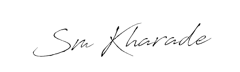 Sm Kharade stylish signature style. Best Handwritten Sign (Antro_Vectra) for my name. Handwritten Signature Collection Ideas for my name Sm Kharade. Sm Kharade signature style 6 images and pictures png