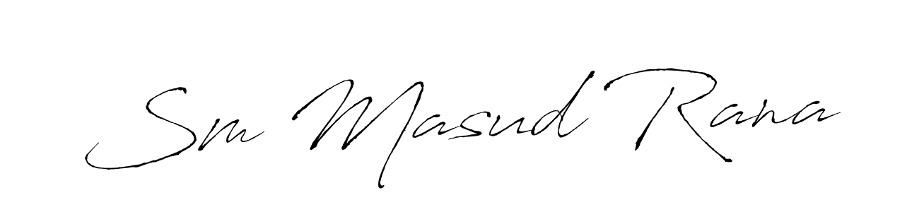 How to make Sm Masud Rana signature? Antro_Vectra is a professional autograph style. Create handwritten signature for Sm Masud Rana name. Sm Masud Rana signature style 6 images and pictures png